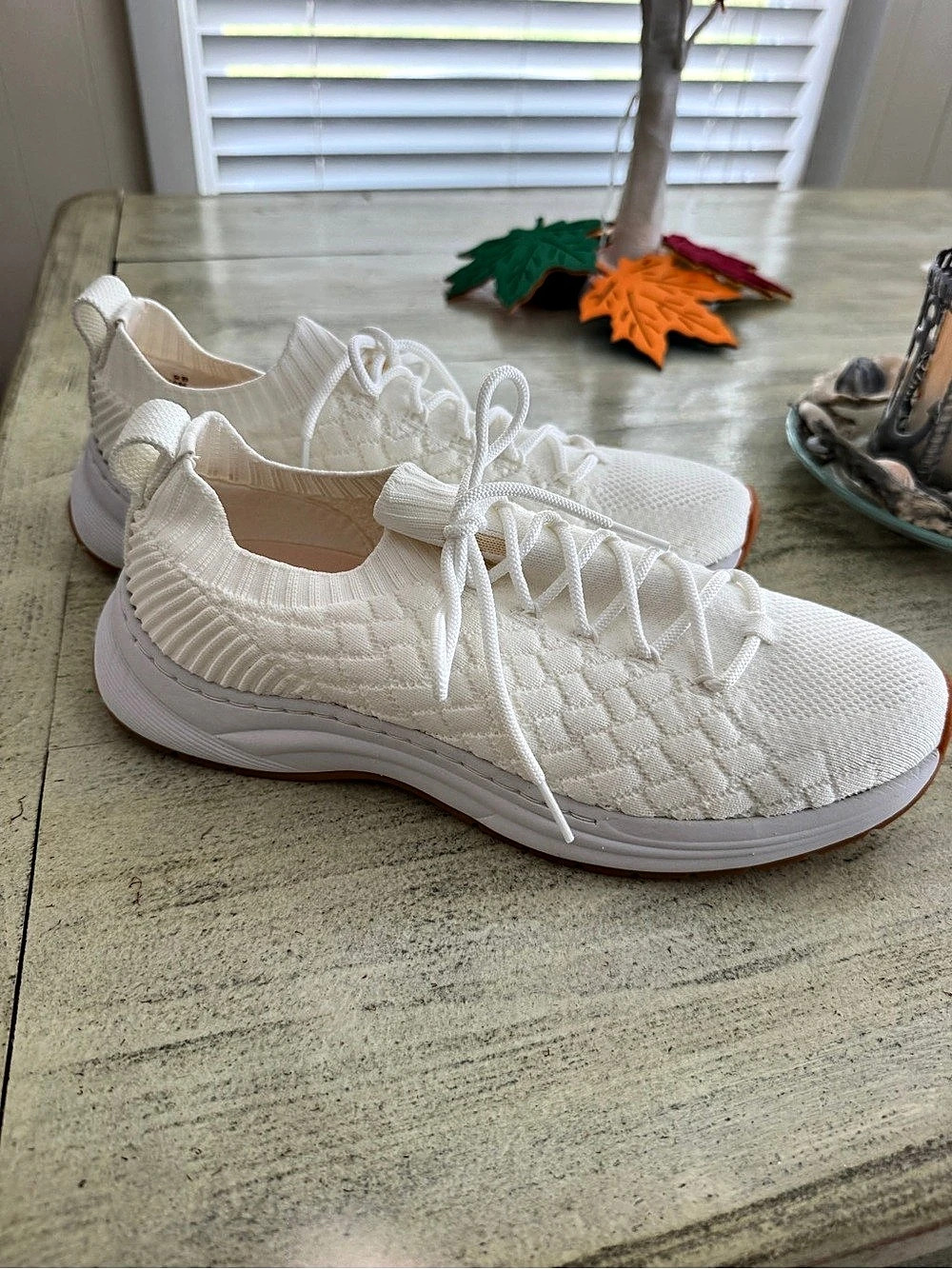 Cole Haan GrandPro Eldan Knit Runner Knit Running Shoes White US 9 B